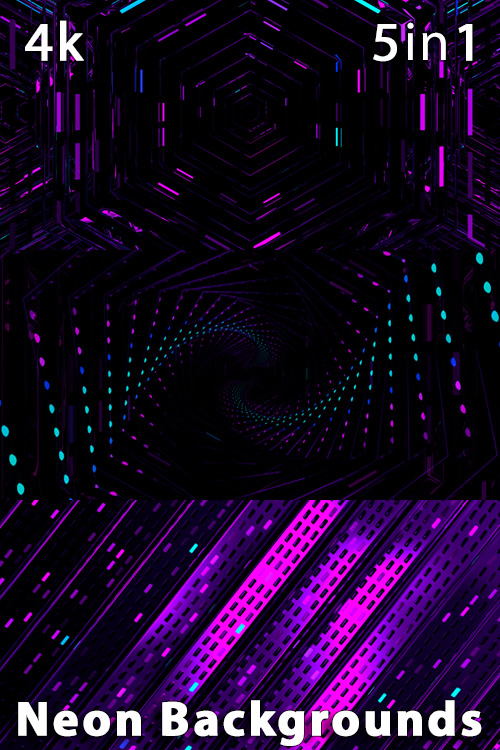 Neon Backgrounds 4K (5in1)