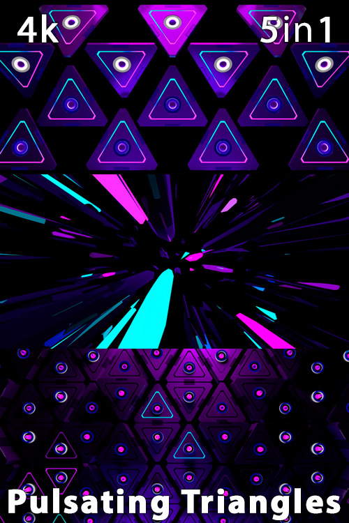 Pulsating Triangles 4K (5in1)