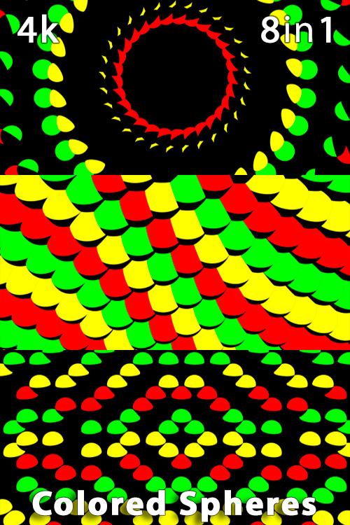 Colored Spheres 4K (8in1)