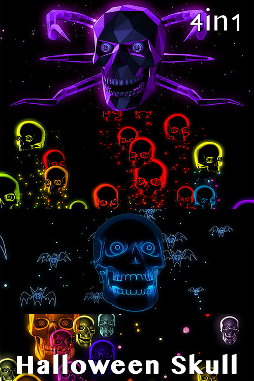 Halloween Skull (4in1)