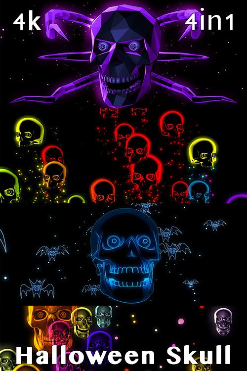 Halloween Skull 4K (4in1)