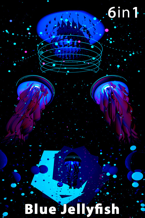 Blue Jellyfish (6in1)