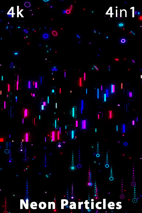 Neon Particles 4K (4in1)