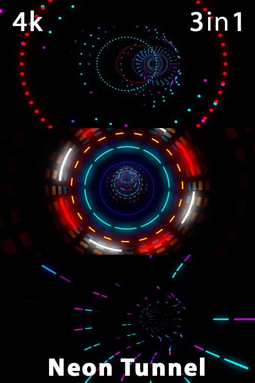 Neon Tunnel 4K (3in1)